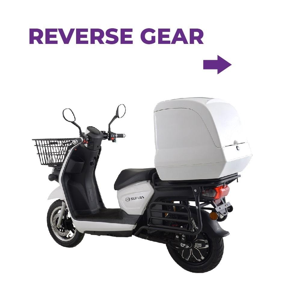 Moto eléctrica 50e SUNRA CARGOO / 3000W / 130 km auton. / Boble bateria / Blanco / Matriculada - Imagen 2