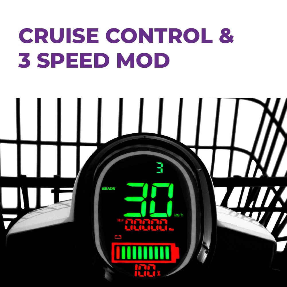 Moto eléctrica 50e SUNRA CARGOO / 3000W / 130 km auton. / Boble bateria / Blanco / Matriculada - Imagen 3