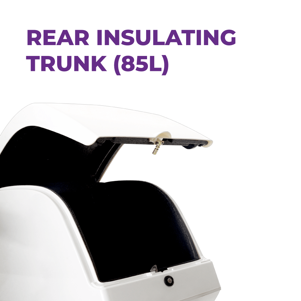 Moto eléctrica 50e SUNRA CARGOO / 3000W / 130 km auton. / Boble bateria / Blanco / Matriculada - Imagen 5