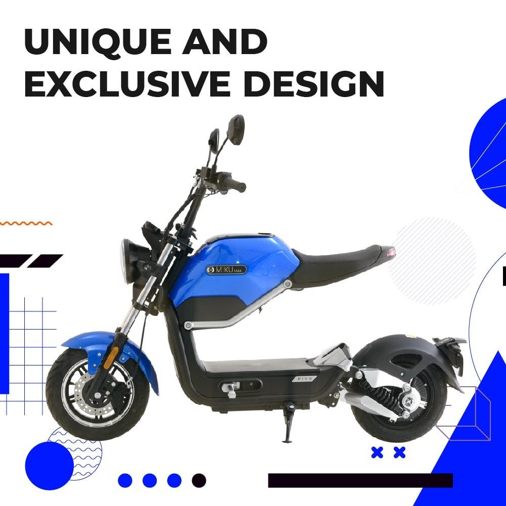 Moto eléctrica 50e SUNRA MIKU MAX / Motor Boch 1800W / 60 km auton. / Azul - Imagen 6