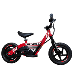 Alternative view of Bicicleta eléctrica para niño o niña Flash roja / 100W / velocidad 6 km/hora / automía 9 km