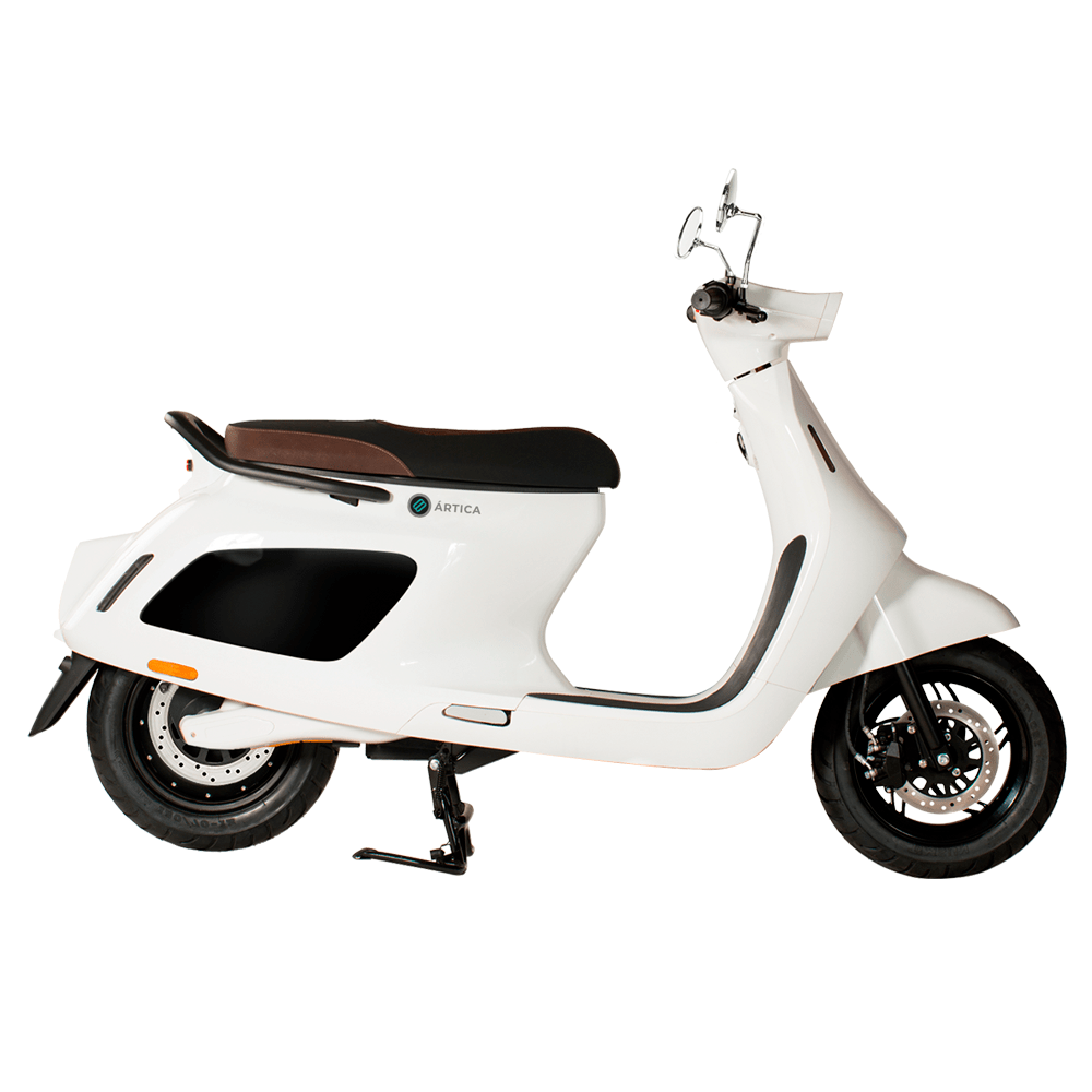 Moto eléctrica 125e Wellta Artica / 4000W / 70 km auton. /Una batería / Blanca y paneles negros - Imagen 3