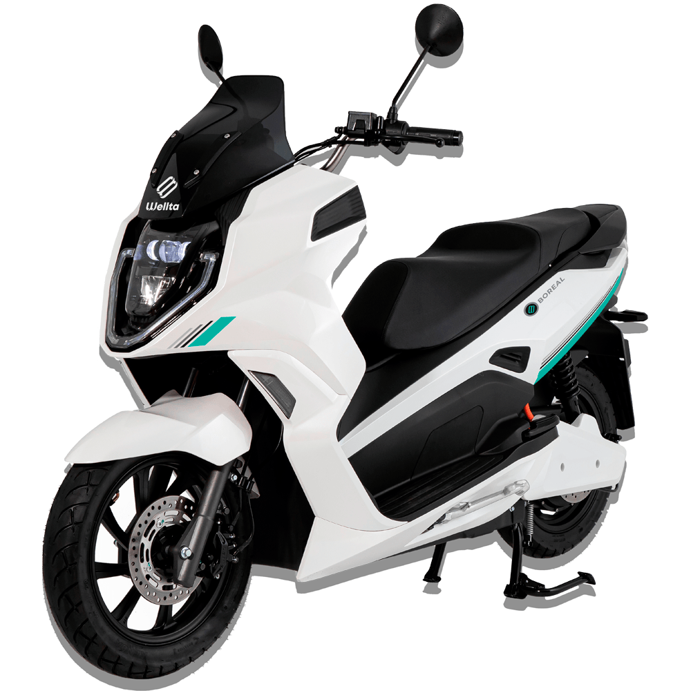 Moto eléctrica 125e Wellta Boreal / 5600W / 70 km auton. / Opc. Dos baterías / Blanca / Matriculada